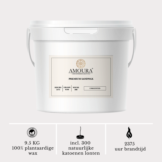 Premium Sandwax- 9,5 kg Bucket + 300 Wicks