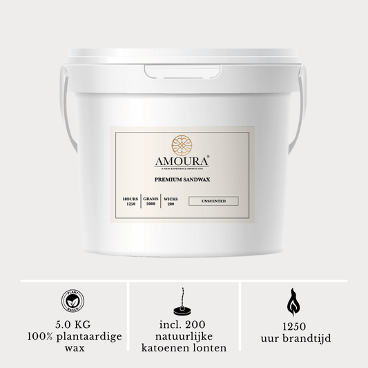 Premium Sandwax - 5.0 kg Bucket + 200 Wicks